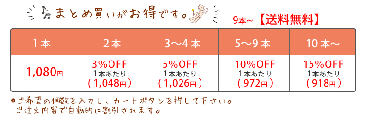まとめて買うとお得