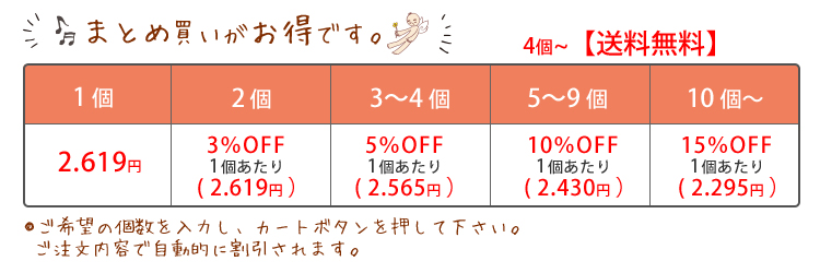 まとめて買うとお得