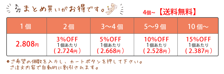 まとめて買うとお得