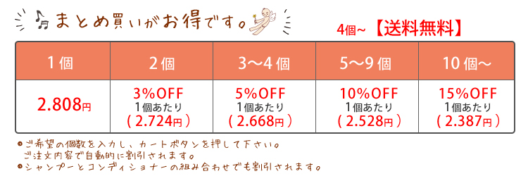 まとめて買うとお得