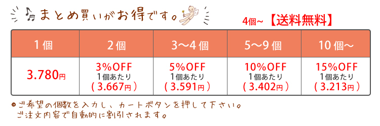 まとめて買うとお得