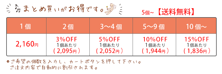 まとめて買うとお得