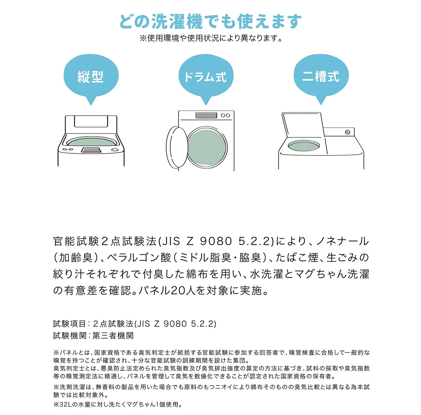 マグネシウムでお洗濯、ベビーマグちゃんが使える洗濯機