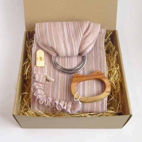 ベビースリングと歯固めもこもこホルダーセット